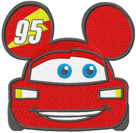 Lightning McQueen Mickey Mouse Embroidery Design