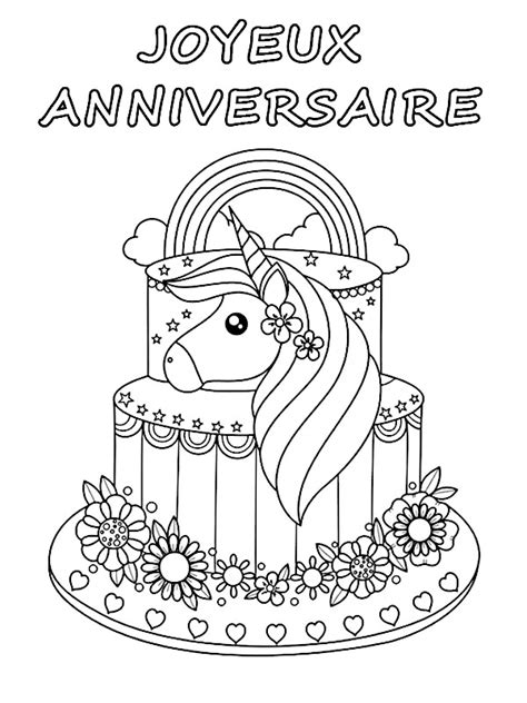 Coloriage Anniversaire Images Imprimer Gratuitement