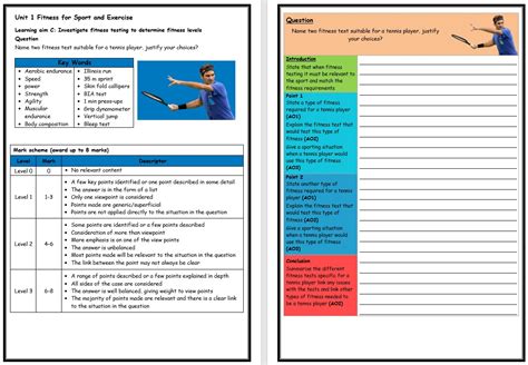 Btec Sport Level 2 Unit 1 Fitness Testing 2 Structure Strip Long