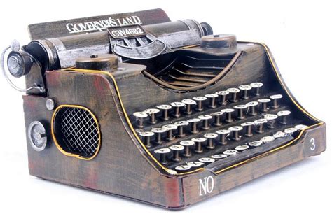 Handmade Metal Art Retro Typewriter Vintage Typer Antique Marking