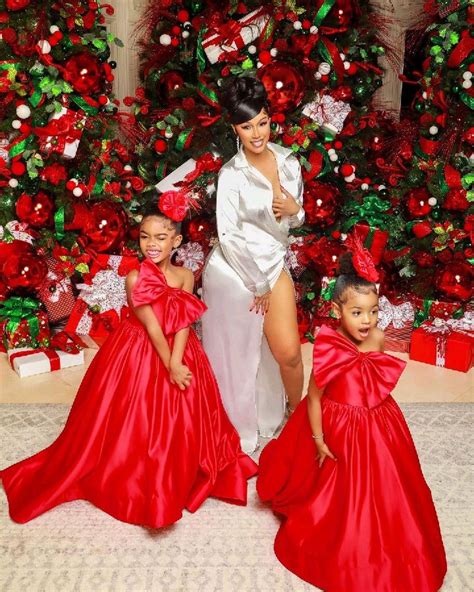 Cardi B Says Daughter Kulture 3 Is So Much Like Me As They Pose For Christmas Photo Shoot