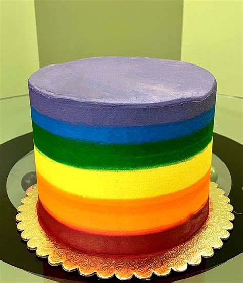 Rainbow Ombre Layer Cake Classy Girl Cupcakes