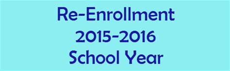 Re Enrollment For The 2015 16 School Year Saint Mark Lutheran School