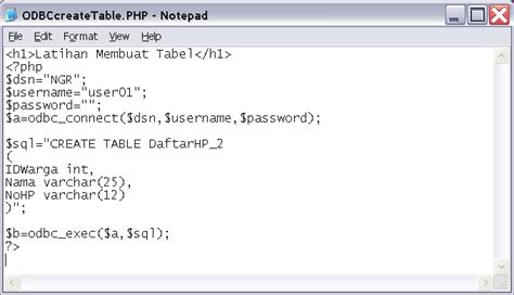 Beginilah Cara Membuat Tabel Pada Database Mysql Yang Terhubung Via