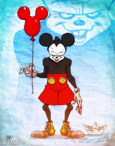 Creepy Mickey Mouse Etsy In 2022 Mickey Mouse Drawings Mickey