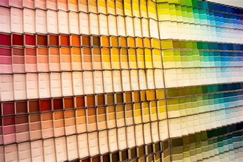 Paint Swatches Color Samples On Display At Bunnings Warehouse Store