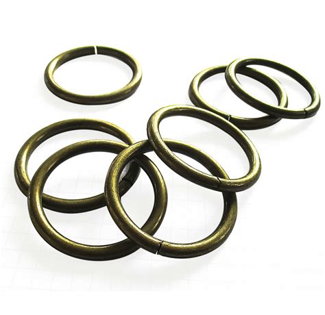 Metal O Rings Unwelded 25 32 38mm 3 Colours Jasz It Up Leather Accents