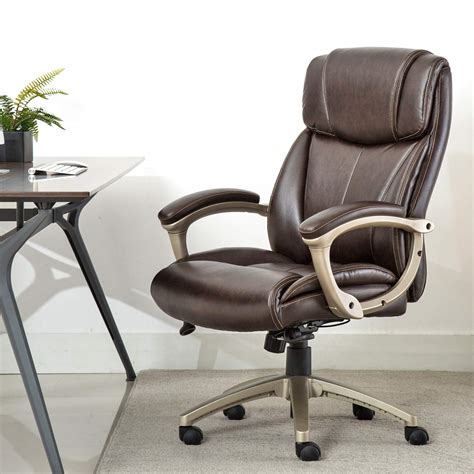Comhoma Leather Executive Office Chair High Back Heavy Duty 350lbs Big