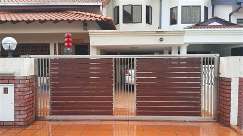 Outdoor iron gate designs images about gates metal gate ideas with designer outdoor. Aluminium Automatic Gate | Stainless steel gate, Wrought ...