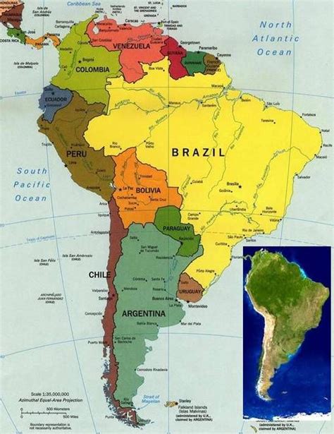 La argentina desde mapcarta, el mapa libre. South America travel: including Brazil, Colombia ...