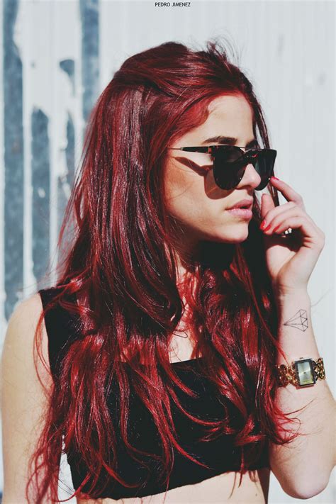 Beautiful Dark Red Color Hair Hairstyle Fashion Red Hair Styles