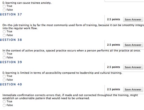 Exit tickets once a student correctly answers all of the questions in the tower of power, they move on to the paper exit ticket. Solved: E-learning Can Cause Trainee Anxiety True False UE ...