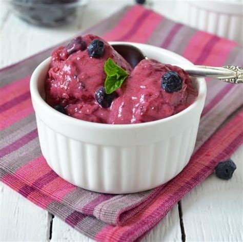 Quick And Healthy Blueberry Sorbet Recipe My Edible Food