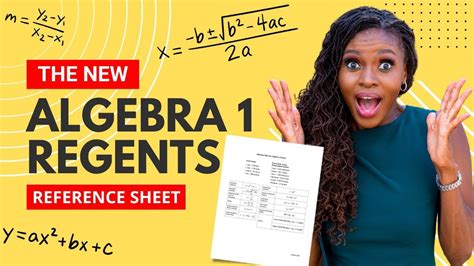 New Algebra 1 Regents Reference Sheet June 2024 Youtube