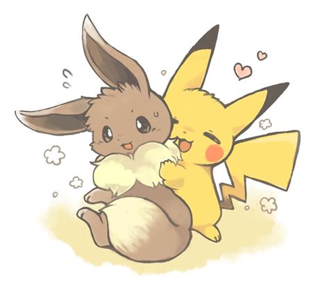 かなンボ On Twitter Eevee And Pikachu Cute Pokemon Wallpaper Pikachu