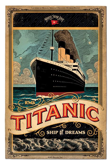 Titanic Poster Rgb Retro Poster Titanic Poster Vintage Poster Design