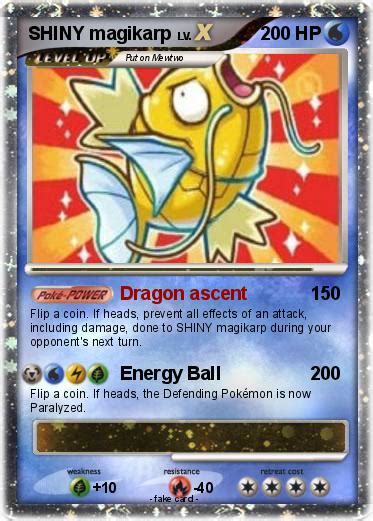 It evolves into gyarados when fed 400 candies. Pokémon SHINY magikarp 53 53 - Dragon ascent - My Pokemon Card