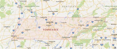 Map Of Tennessee
