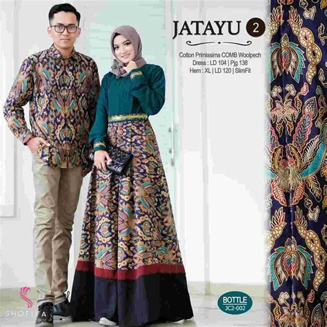 √ Desain Gamis Batik Kombinasi Brokat