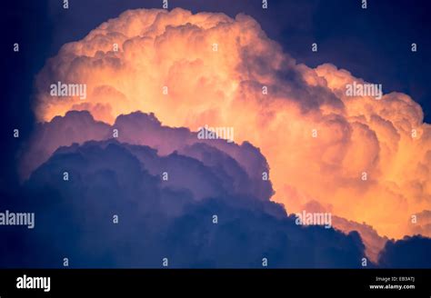 Storm Clouds Forming In The Sky At Sunset Stock Photo Alamy