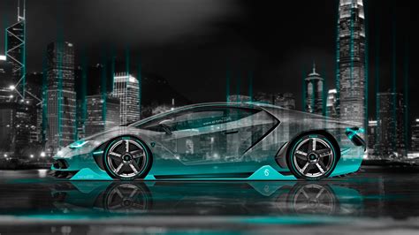 This collection includes popular backgrounds of cars, be it realistic or fictional! Lamborghini Centenario Side Crystal City Night Car 2016 ...