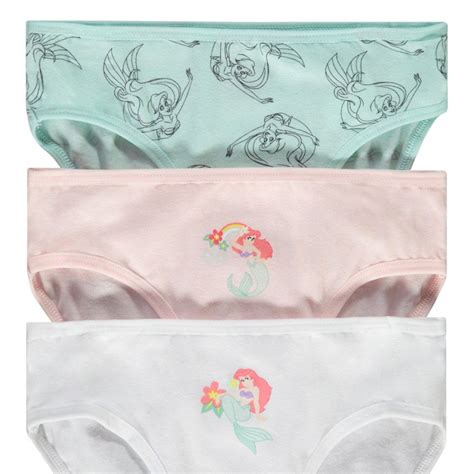 Orchestra Set Of 3 Little Mermaid Jersey Panties For Girls Pink 10