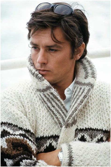 His father was of french and corsican italian. Picture of Alain Delon