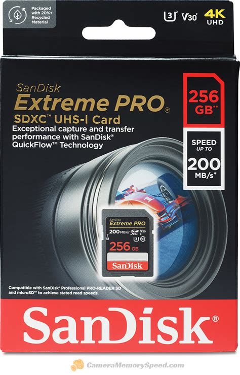 Sandisk Extreme Pro 200mbs 256gb Sdxc Memory Card Review Camera