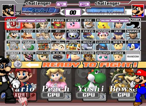 Super Smash Bros Brawl Fighter Select Screen Mugen Database Fandom Powered By Wikia
