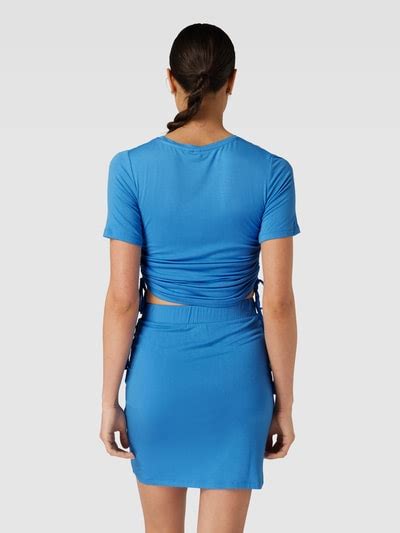 Pieces T Shirt Mit Geripptem Rundhalsausschnitt Modell Neora Bleu Online Kaufen