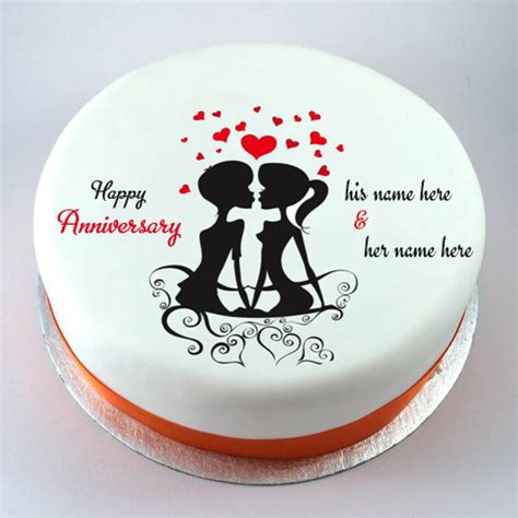 Whether you are looking for a designer fondant wedding anniversary cake or a. lovely couple wedding anniversary cake with name