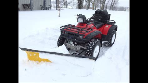 Honda Foreman 450 Vs 16 Inch Snow Storm Atv Snow Plow