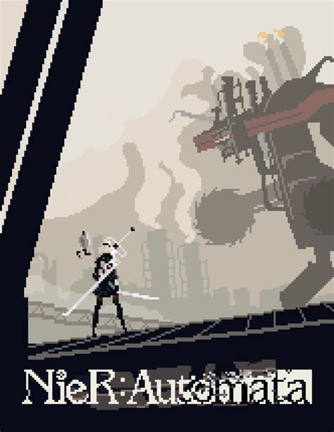 Nier Automata Pixel Art Animated Poster On Behance