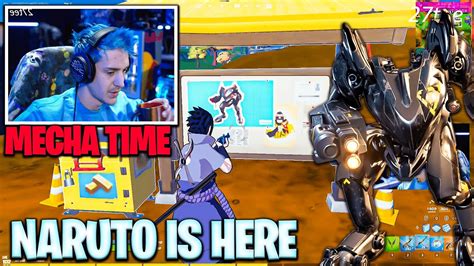 Ninja Plays With His Favourite Naruto Skin Votes For Mechs Return In Fortnite Youtube