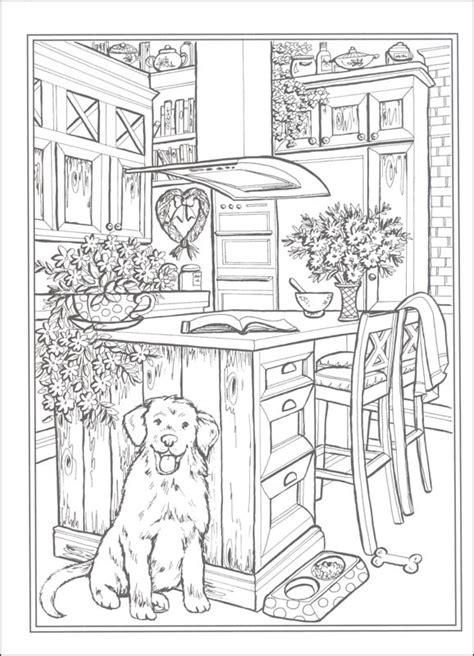 Home Sweet Home Coloring Book Creative Haven Dover Publications