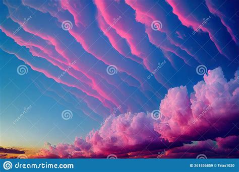 A Large Cloud Filled With Pink Clouds In The Sky At Sunset Or Dawn Or