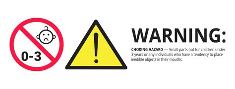 Warning Choking Hazard Small Parts No For Infant 0 3 Years Forbidden