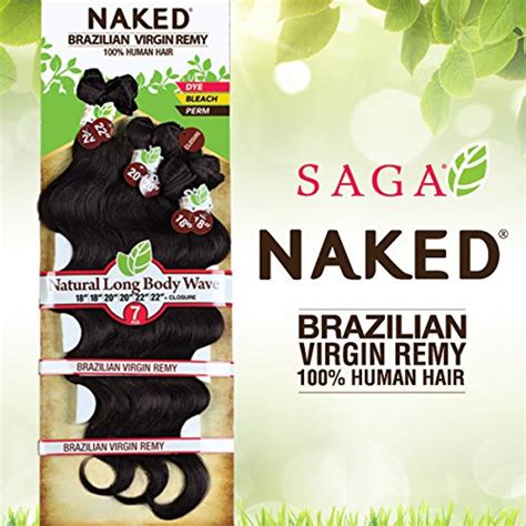 Amazon Saga NAKED Brazilian Virgin Remy 100 Human Hair Natural