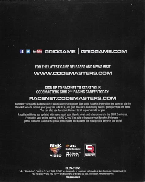 Grid 2 Race Day Edition 2013 Box Cover Art Mobygames