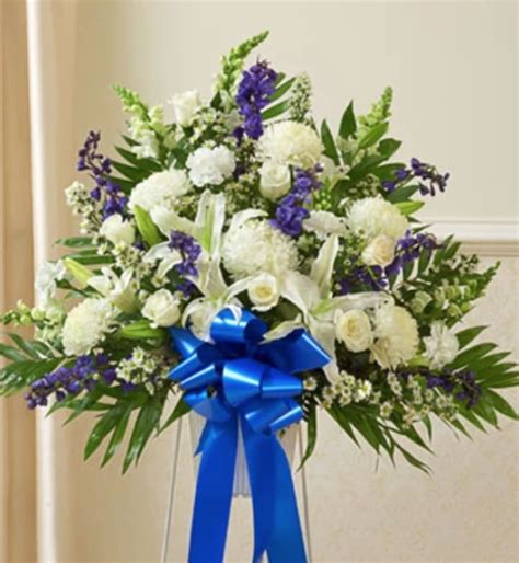 Blue And White Sympathy Basket In Saint Paul Mn Chenoweth Floral