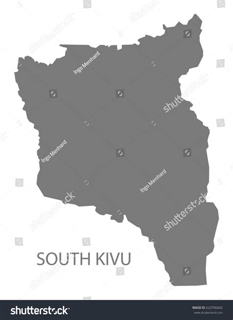 South Kivu Province Map Congo Democratic Royalty Free Stock Vector