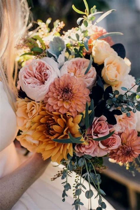 Wedding Bouquet Ideas Inspiration Peonies Dahlias Lilies