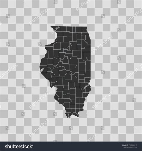 Illustration Vector Map Of Illinois Royalty Free Stock Vector