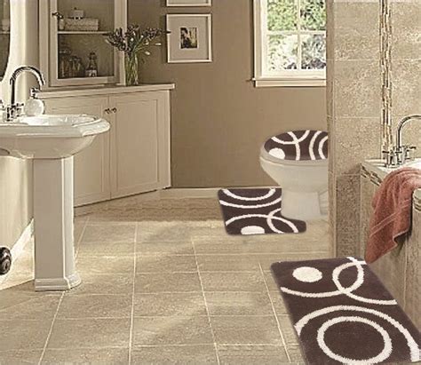 Whether you're after a splash of colour or something soft and fluffy underfoot, you'll find it here. WPM 3 Piece Bath Rug Set CIRCLE Pattern Bathroom Rug ...