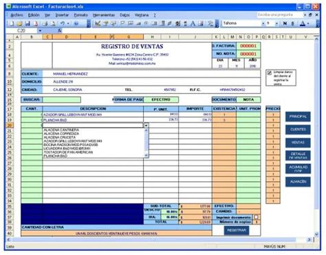 Facturacion En Excel Con Control De Inventarios Y Formato Cbb Porn Sex Picture