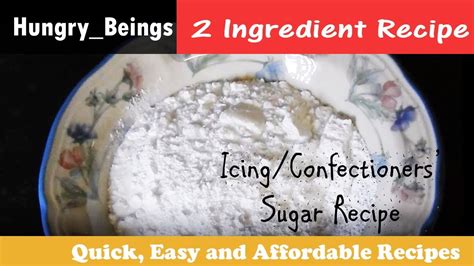 Easy And Quick Icingconfectioners Sugar Recipe 2 Ingredient Cooking