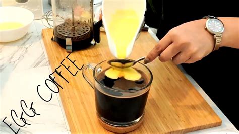 How Making Strange Egg Coffee Brewing Coffee With Eggs In 2 Minutes