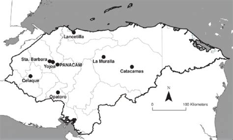 Mapa De Honduras Para Colorear Departamentos Con Sus Cabeceras Y C Mo Imprimir Y Descargar