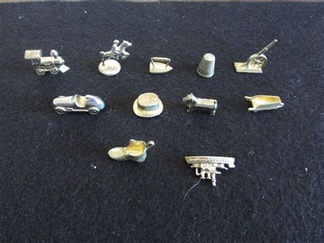 Deluxe Edition Monopoly Gold Tone Metal Game Tokens Lot Of 11 With