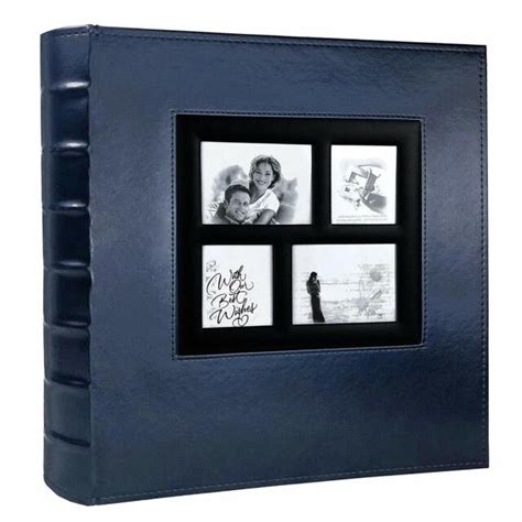 Photo Album 4x6 Holds 500 Photos Black Pages Large Blue Ebay